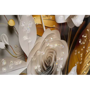 OBRAZ NA PŁÓTNIE LAKIEROWANY FLORA Z RAMĄ 42 3,5 62 cm